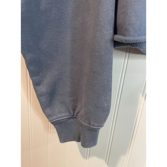 Free People Movement S/P Blue Cropped Pullover Sweatshirt100%Cotton Long Sleeve - Picture 3 of 15